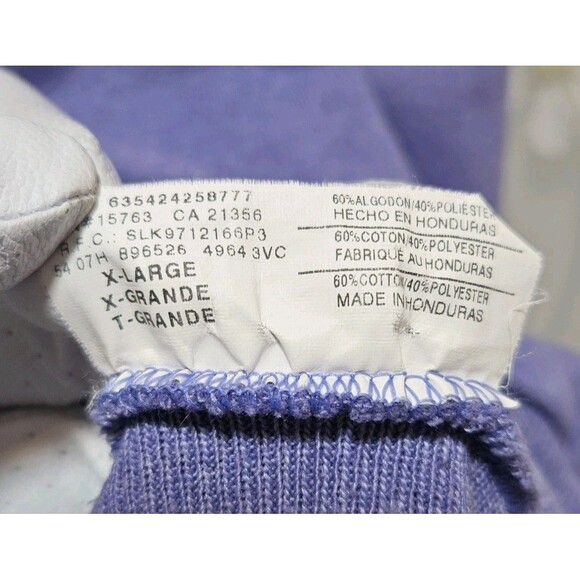 Hanes Women's XL Purple Sweater Plain Ribbed Cozy Solid Soft Crew Neck Pastel - Picture 7 of 12